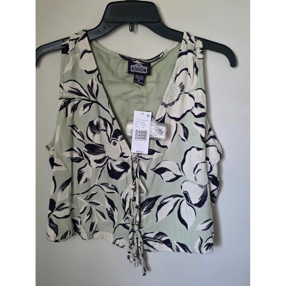 NWT Boho Angie Tie Front Sleevless Blouse | Women's M